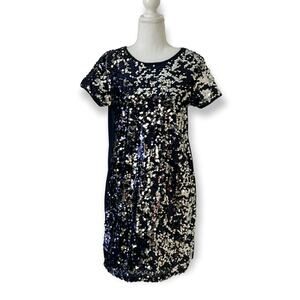 Wonder Nation Party Blue Sequin Dress Girls - Size: XXL (2XG) 18